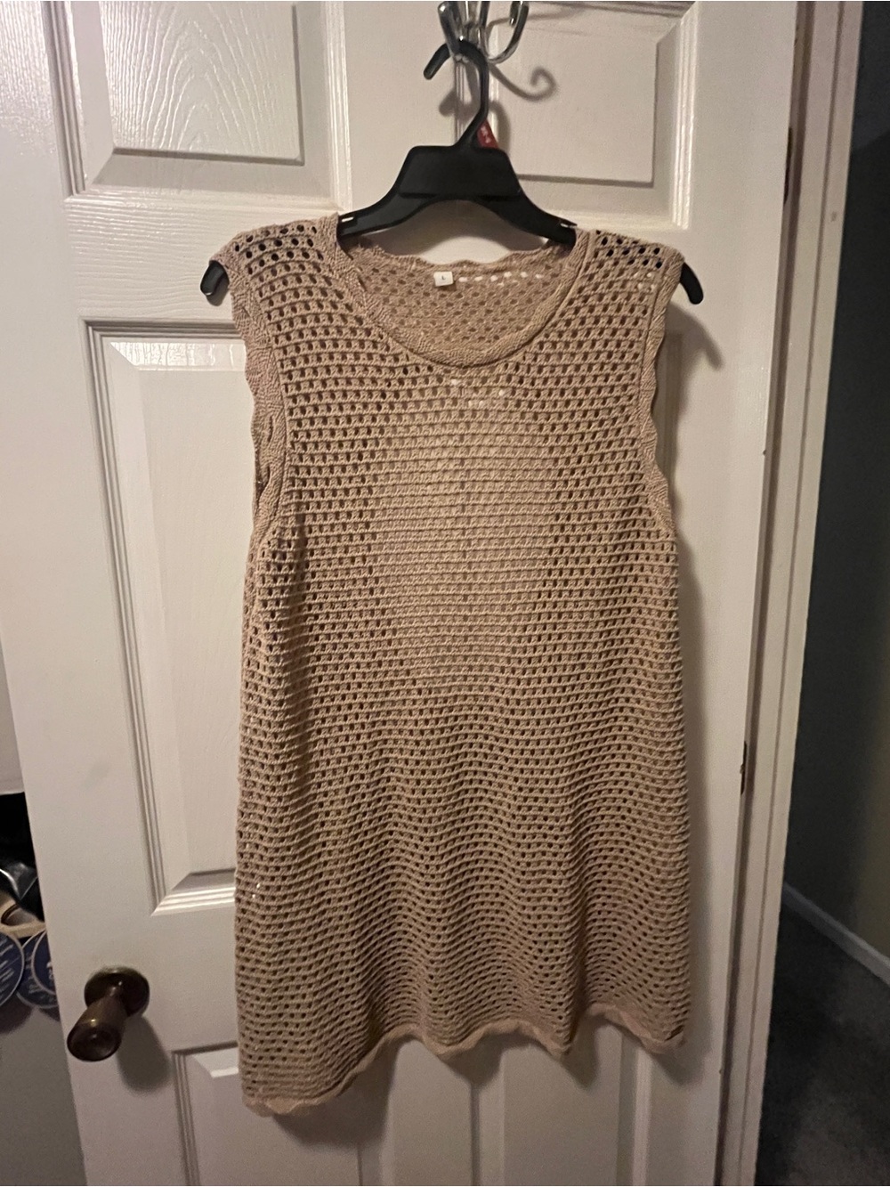 Crochet coverup mini dress